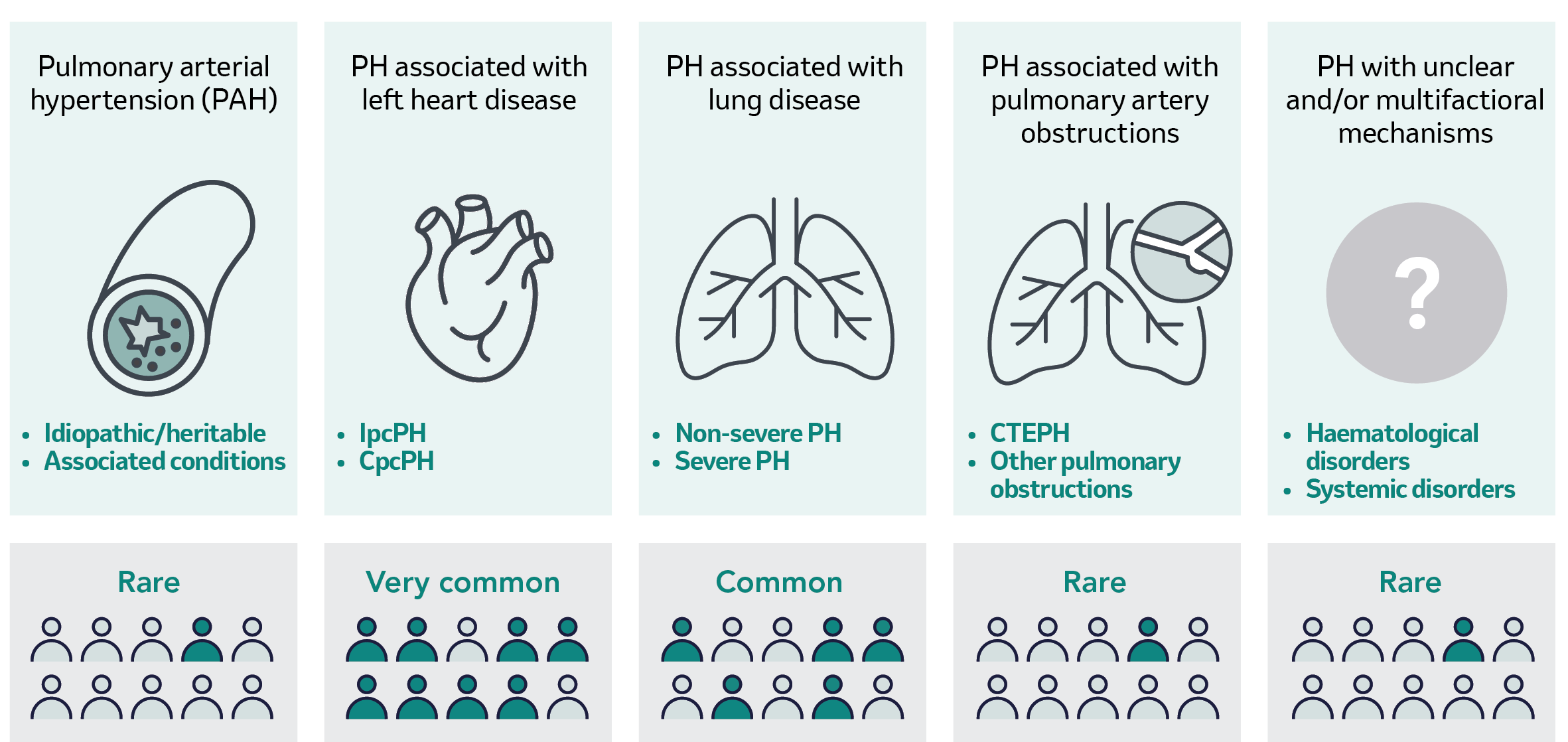 De classificatie van PH en prevalentie