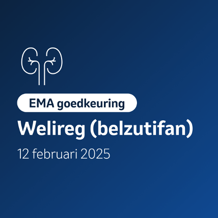 EMA-goedkeuring belzutifan op basis van LITESPARK-004 en LITESPARK-005 studies, relevant voor VHL- en RCC-patiënten.